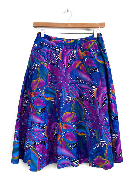 Blue floral skirt - Size XL