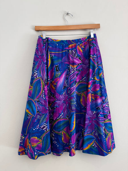 Blue floral skirt - Size XL