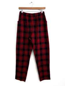 Red check pants - Size 34