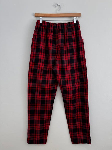 Red check pants - Size 34