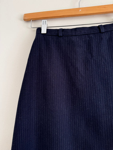 Navy pinstripe skirt - Size Small