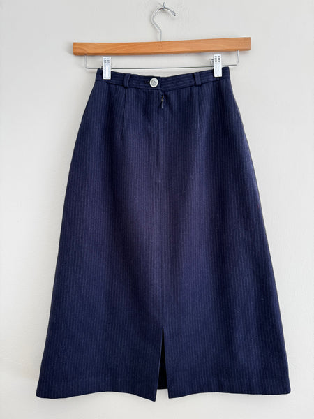 Navy pinstripe skirt - Size Small