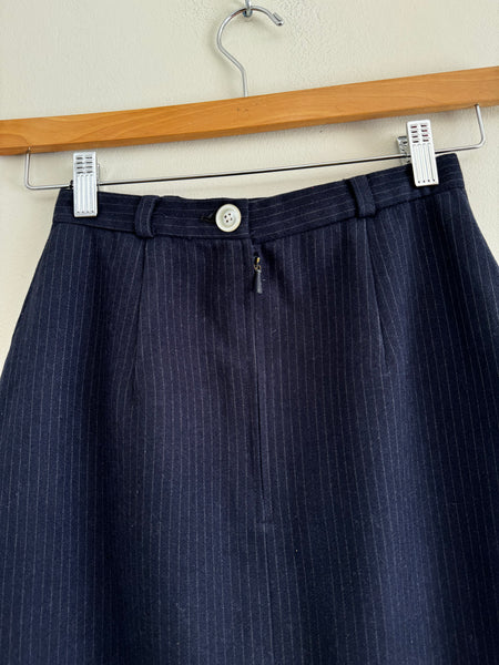 Navy pinstripe skirt - Size Small