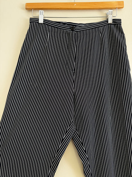 Dark navy stripe slacks - Size 8