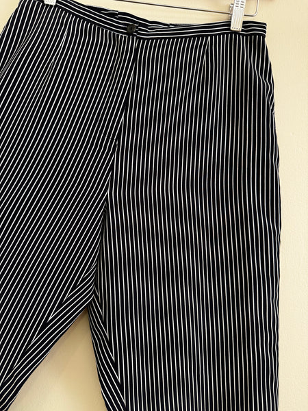 Dark navy stripe slacks - Size 8