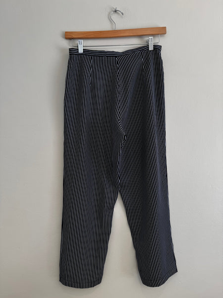 Dark navy stripe slacks - Size 8