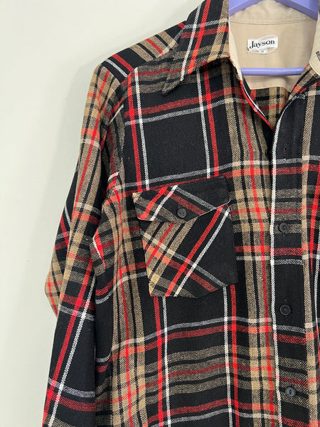 Black check shirt - Size Medium