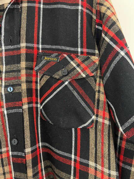 Black check shirt - Size Medium