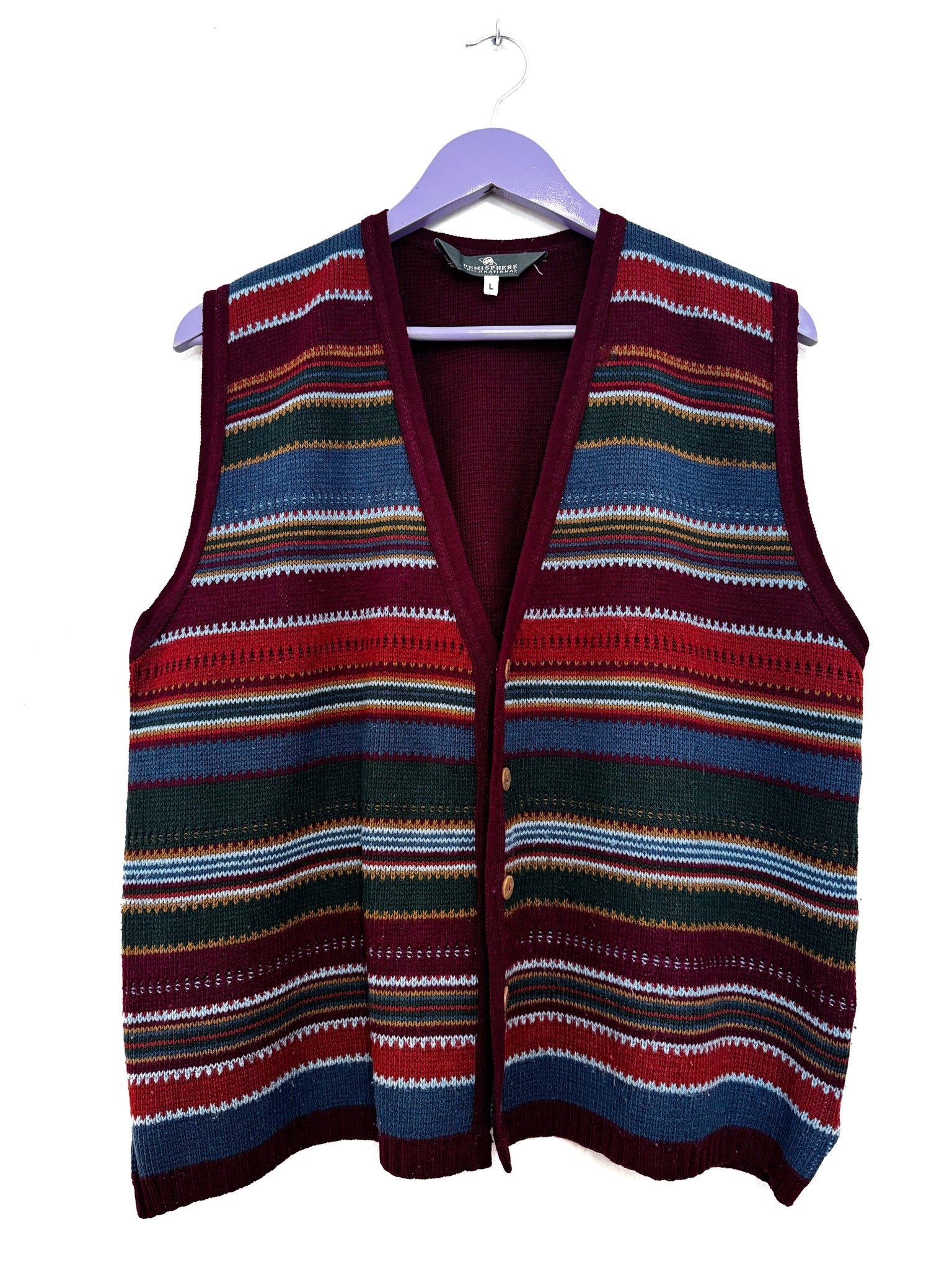 Maroon sweater vest - Size Large