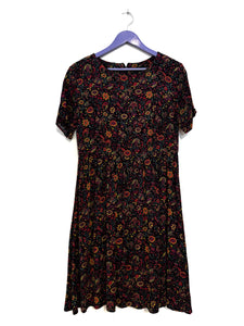 Black paisley dress - Size 36