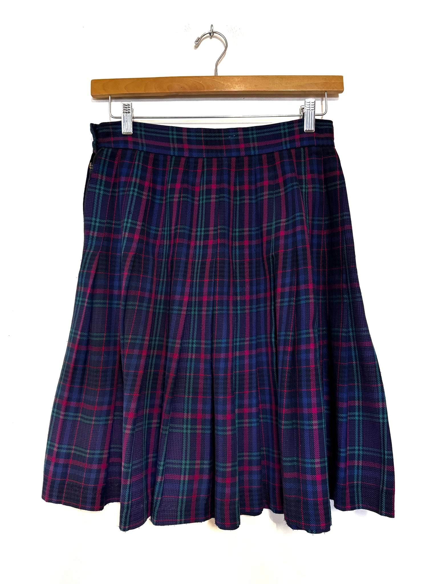 Tartan blue skirt - Size 14