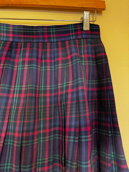 Tartan blue skirt - Size 14