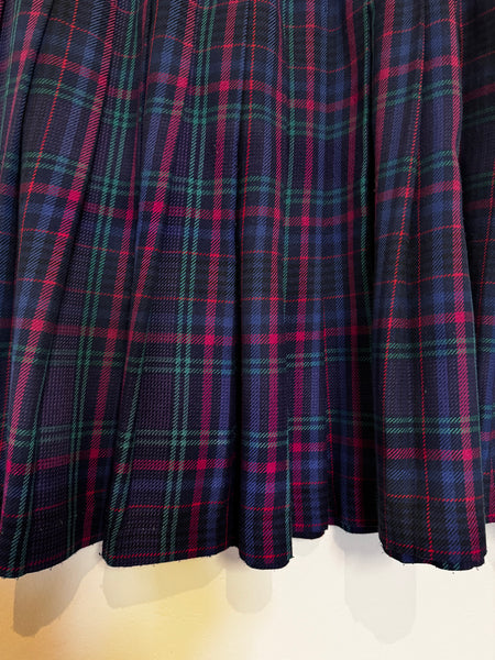 Tartan blue skirt - Size 14