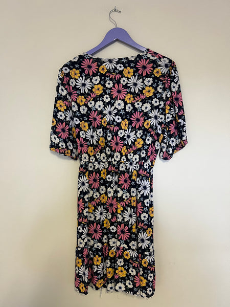 Dark navy floral dress - Size Medium