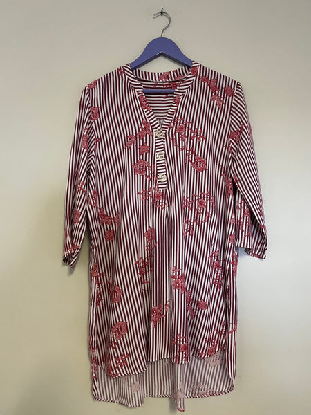 Stripy floral top/dress - Size 42