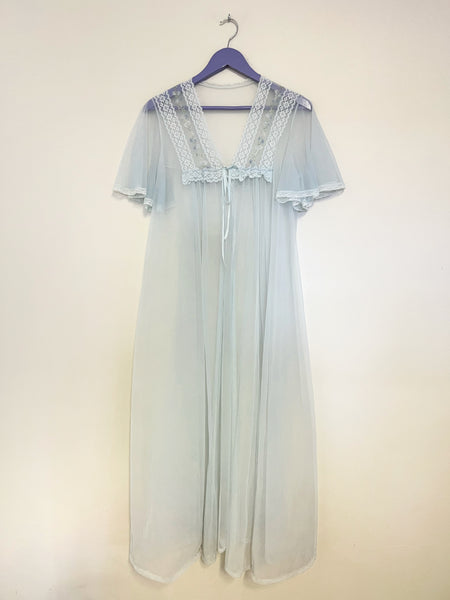 Baby blue sheer robe - Size Medium