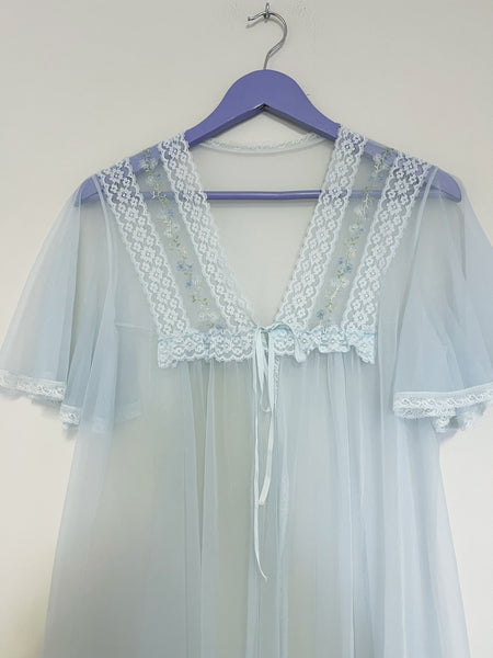 Baby blue sheer robe - Size Medium