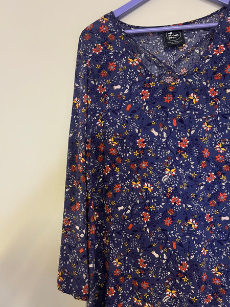 Blue floral dress - Size 10