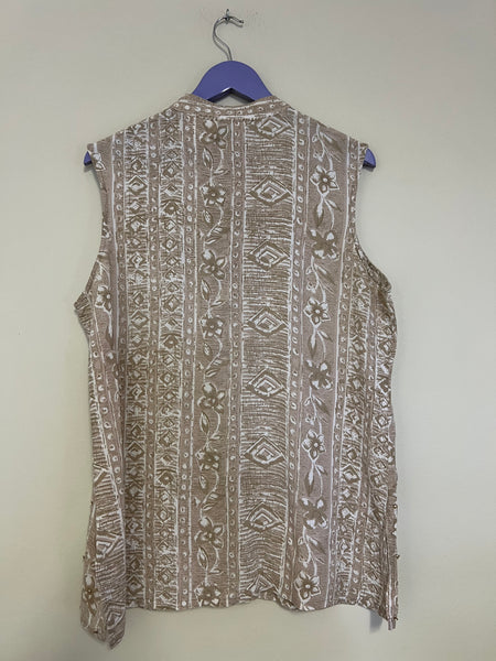 Beige pattern top - Size 12