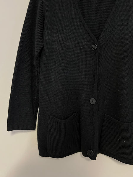 Black button knit - Size Medium