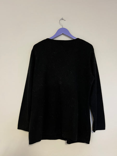 Black button knit - Size Medium