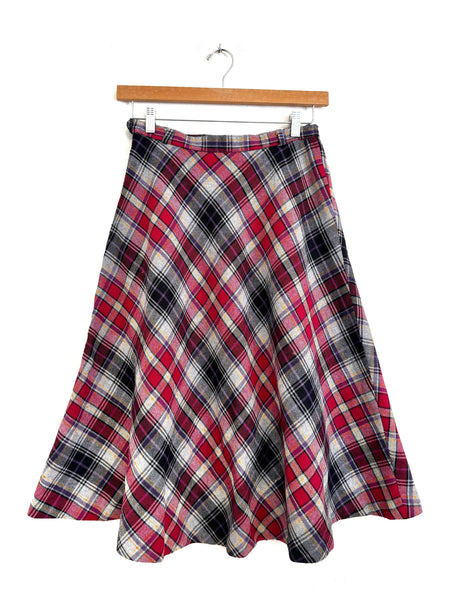 Pink check skirt - Size 42