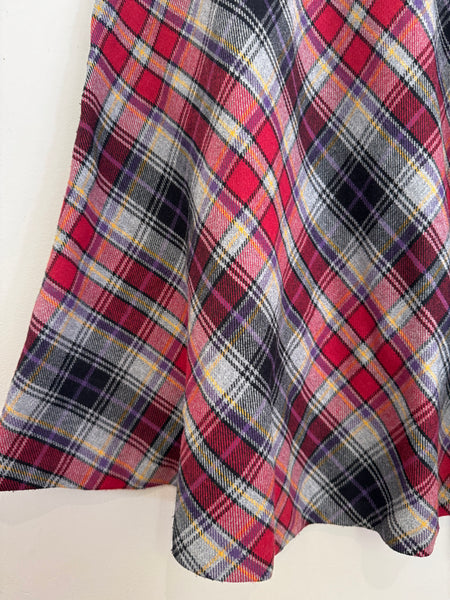 Pink check skirt - Size 42