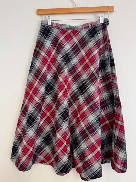 Pink check skirt - Size 42