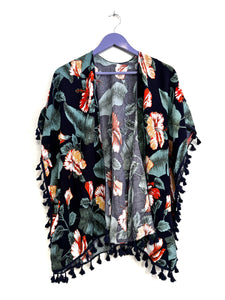 Navy floral cover up - Size M - XL