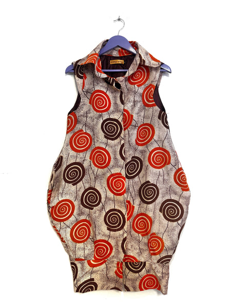 Orange pattern dress - Size 30