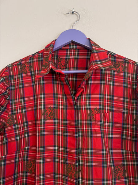 Red tartan shirt - Size L/XL