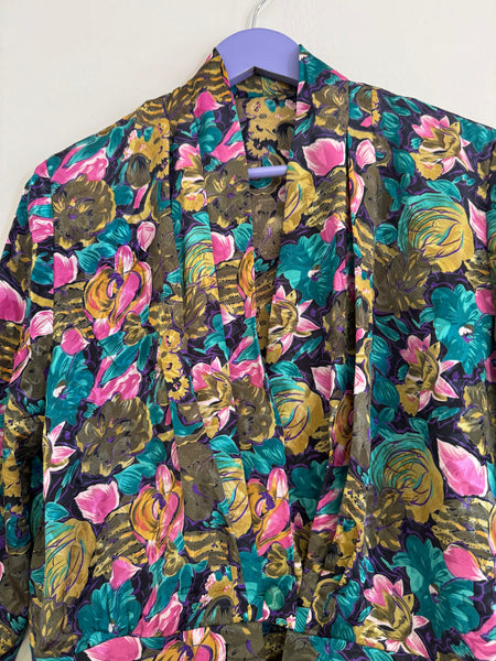 Vintage peplum blouse - Size Large