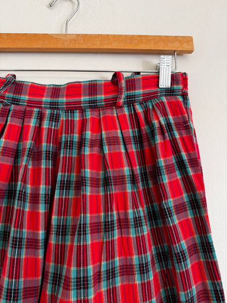 Red tartan trousers - Size 34