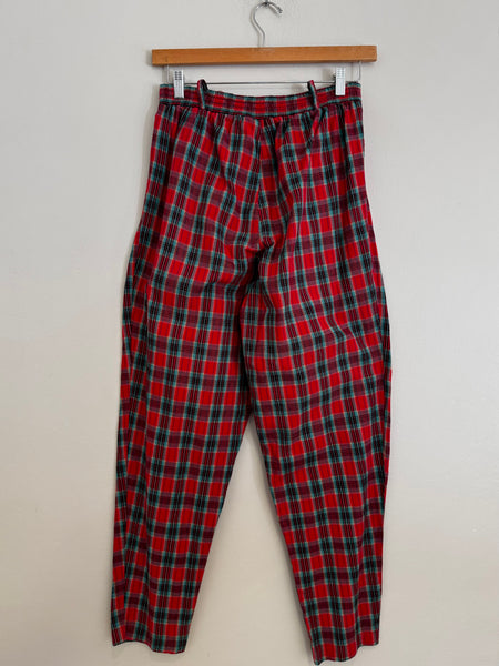 Red tartan trousers - Size 34