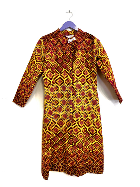 Yellow African overcoat - Size 32