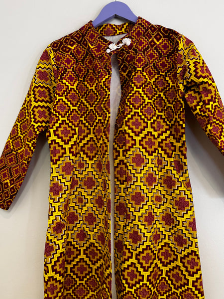 Yellow African overcoat - Size 32