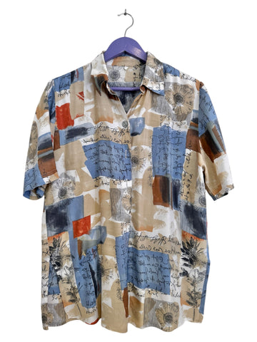 Blue pattern shirt - Size XL