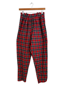 Red tartan trousers - Size 34