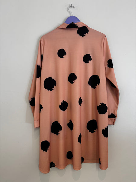 Peach button dress - Size XL