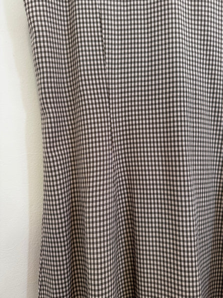 Taupe gingham dress - Size 12