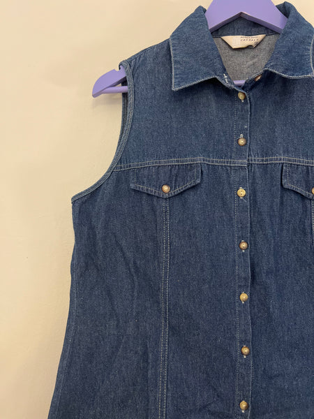 Denim sleeveless top - Size 16