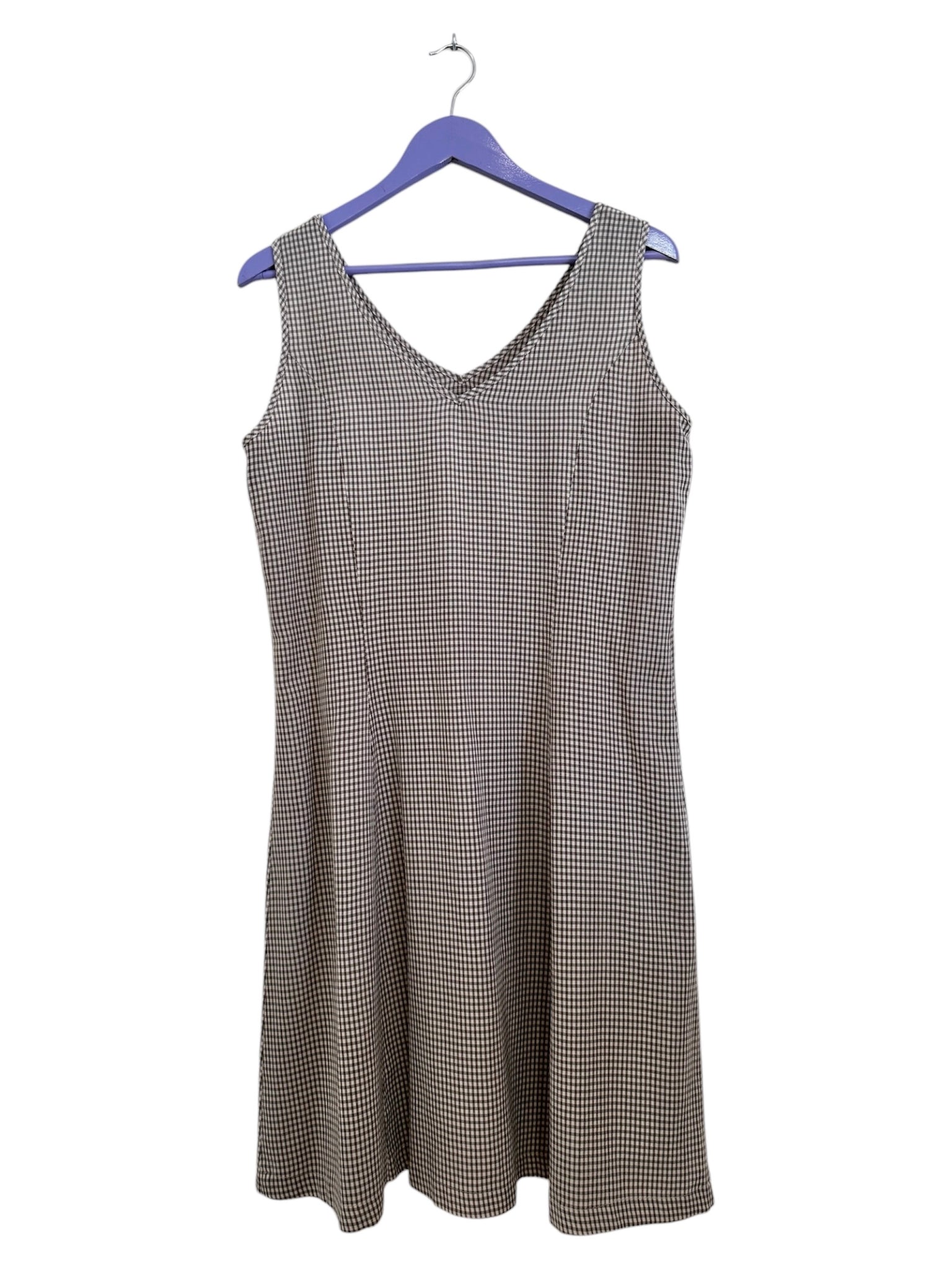 Taupe gingham dress - Size 12