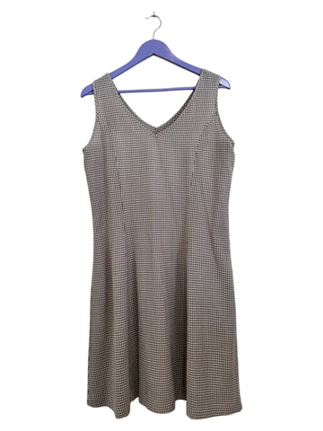 Taupe gingham dress - Size 12