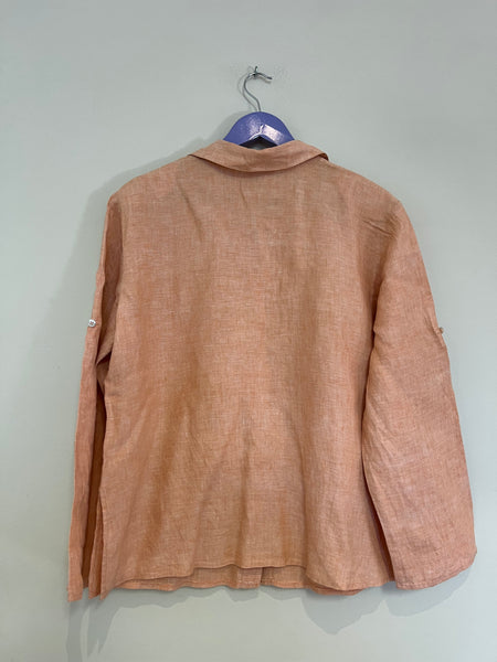 Light orange linen shirt - Size 18