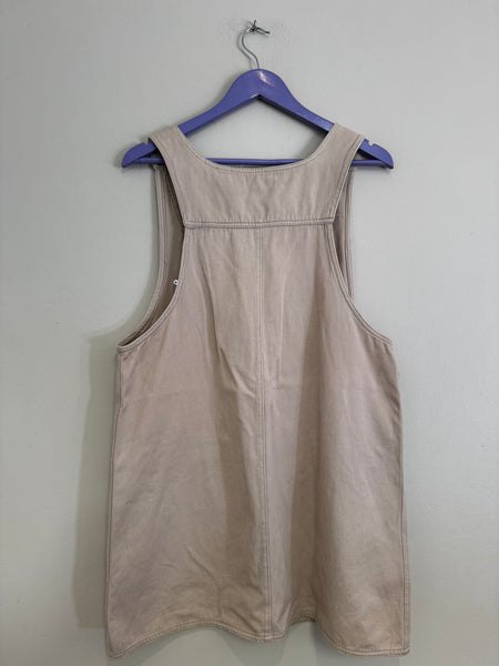 Beige pinafore dress - Size Small