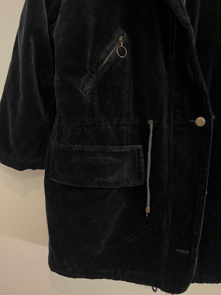 Pitch black velvet jacket - Size 2XL/3XL