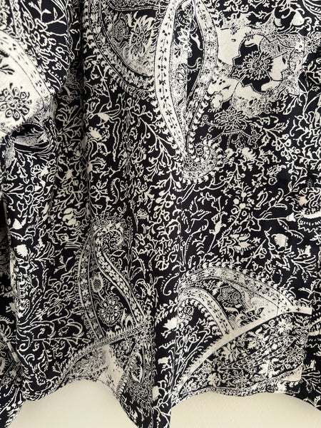 Black paisley blouse - Size 18