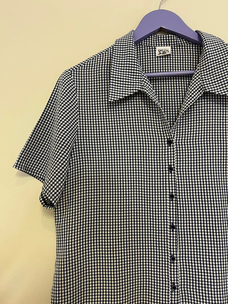 Navy gingham shirt - Size 10