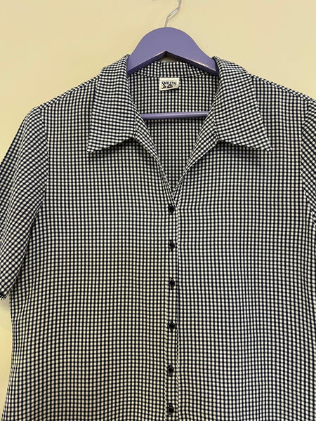 Navy gingham shirt - Size 10