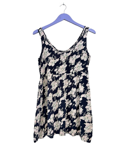 Navy floral mini dress - Size Small